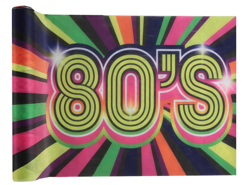 Decorațiuni de masă 80's 80's față de masă - 30 cm x 3 m - 1 buc.