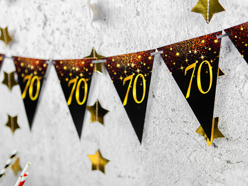 Banner cu steag strălucitor pentru a 70-a aniversare - 5m