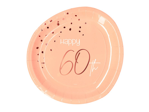 Farfurii de 60 de ani cu piersici - 23 cm - 8 buc.