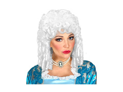 Peruca Milady, alb baroc