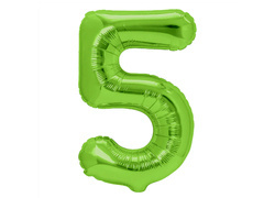 Balon folie verde numărul 5 - 100 cm - 1 buc.