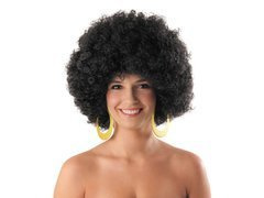 Peruca afro neagră - 1 buc.