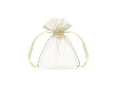 Pungi de organza crem - 7,5 x 10 cm - 10 buc.