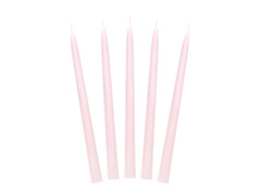 Lumânare con roz deschis - 24 cm - 10 buc.