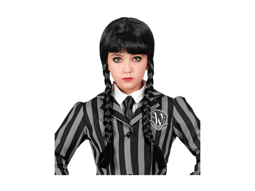 Peruca neagră cu împletituri