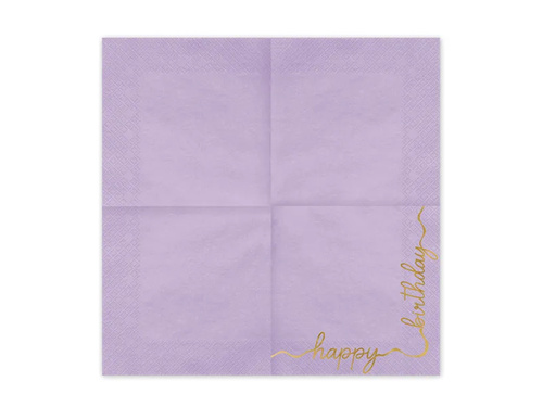 Șervețele Pastel Happy Birthday - 33 cm - 12 buc.