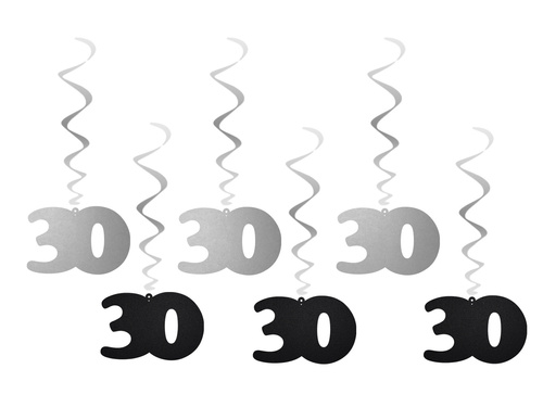 Decor suspendat vârtejuri 30 de ani - 6 buc.