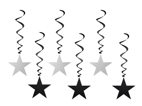 Decorațiuni de agățat stele de purceluș - 6 buc.