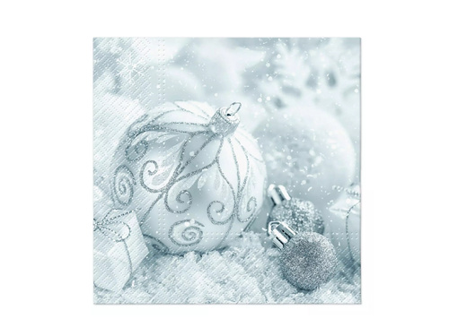Șervețele de Crăciun Silver bauble - 33 cm - 20 buc.
