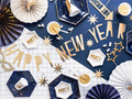 Happy New Year banner auriu - 90 cm - 1 buc.