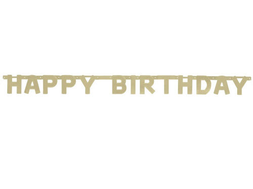 Happy Birthday banner auriu - cm - 1 buc.