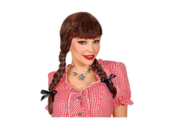 Peruca de bivol maro cu împletituri