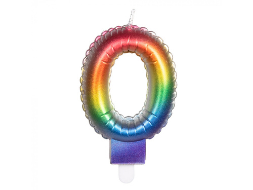 Lumânare numerică colorată - 0 - zero