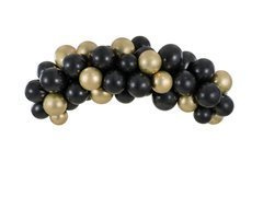 Set de baloane pentru ghirlanda de baloane negru și auriu - 60 buc.