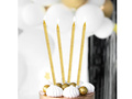 Lumânări aniversare aurii cu sclipici - 13,5 cm - 6 buc.