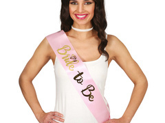 Eșarfă roz cu inscripția "Viitoarea mireasă" - 1 buc.