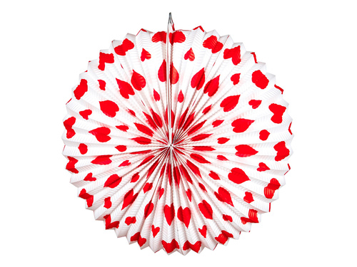 Lanternă decorativă cu inimi - 36 cm - 1 buc.