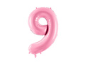 Balon din folie numărul 9 roz - 86 cm - 1 buc.