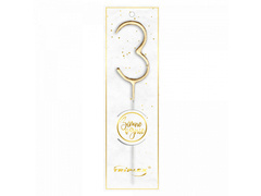 Foc rece numărul 3 aur - 1 buc.