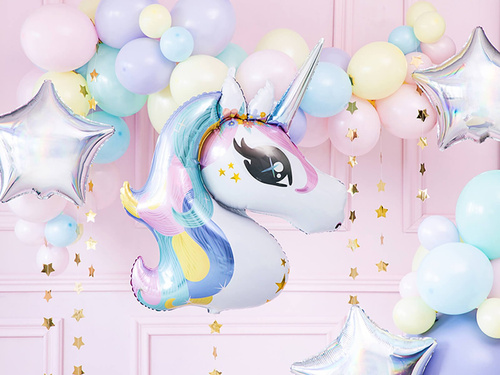 Balon din folie cu cap de unicorn - 73 x 90 cm - 1 buc.