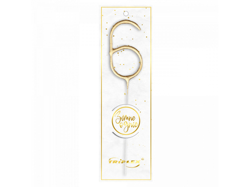 Foc rece numărul 6 aur - 1 buc.