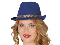Pălărie de gangster albastru - 1 buc.