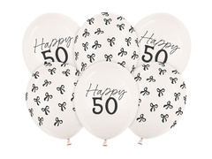 Set de baloane din latex pentru a 50-a aniversare - 30 cm - 6 buc.