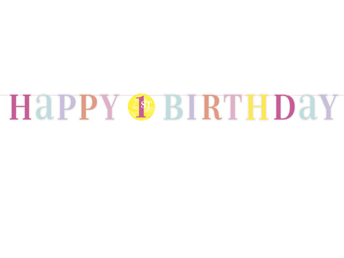 Banner pentru prima zi de naștere - 180 cm