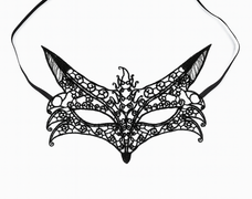 Mască de carnaval din dantelă neagră - 1 buc.