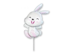 Balon din folie Bunny stick - 35 cm - 1 buc.