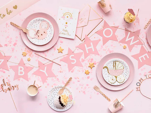 Șervețele roz pentru cărucior - 14 x 15 cm - 20 buc.