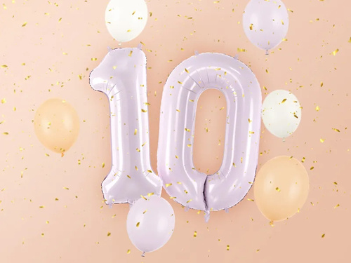 Balon din folie violet numărul 0 - 72 cm - 1 buc.