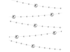 Ghirlandă cu perle argintii - 650 cm - 1 buc.