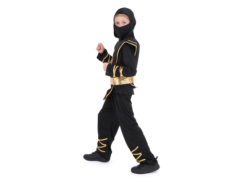 Costum războinic ninja negru - 1 buc.