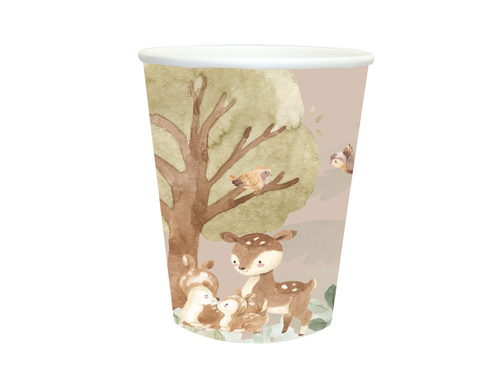 Cupe aniversare Animale de pădure - 250 ml - 6 buc.