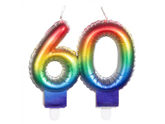 Lumânare colorată pentru aniversarea a 60 de ani