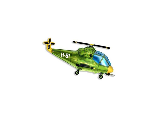 Helicopter balon folie verde - 57 x 96 cm - 1 buc.