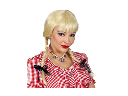 Peruca bivol blond cu împletituri