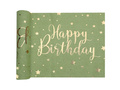 Runner de măsline Happy Birthday - 28 cm x 3 m - 1 buc.