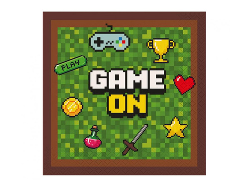 Șervețele aniversare Game On - 33 cm - 20 buc.