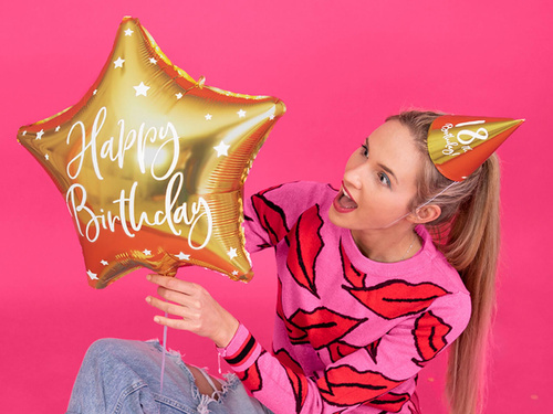 Balon cu steluță aurie - 40 cm - 1 buc.