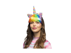 Bentiță cu culoarea părului unicorn