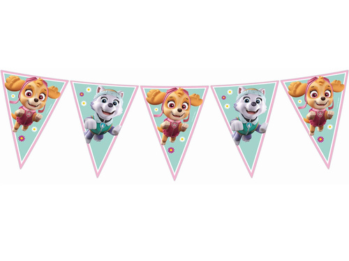 Psi Patrol Skye și Everest steag banner - 230 cm - 1 buc.