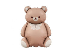 Balon folie ursuleț maro - 65x47cm - 1 buc.