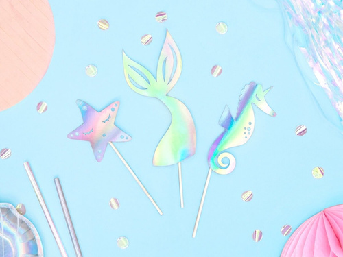 Toppers de tort sirenă - 3 buc.