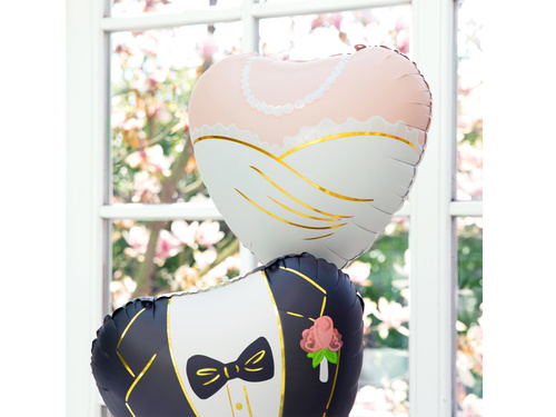 Balon cu folie mireasa si mirele - 45 cm - 1 buc.