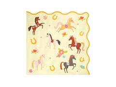 Șervețele aniversare Cai - 33 cm - 10 buc.