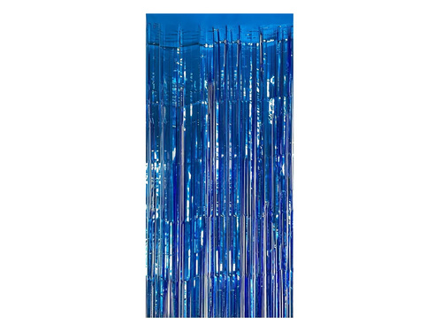 Perdea - perdea ușă albastru metalic - 100 x 200 cm