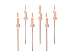 Bețișoare pentru penis pentru noapte de găină roz auriu - 8 buc.