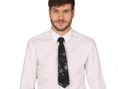 Cravată cu paiete negru - 1 buc.